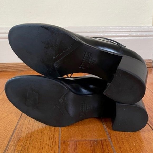 Fratelli Rossetti Black Leather Heeled Lace up Shoes Size 37.5 IT (7.5 US) - Picture 6 of 9